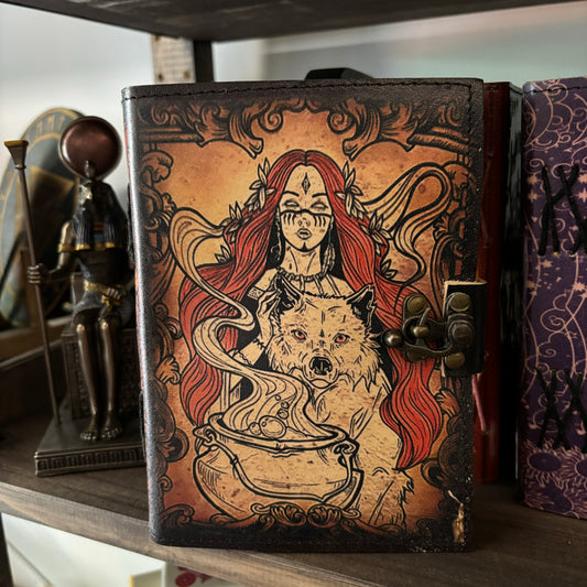 Cauldron Witch Leather Journal